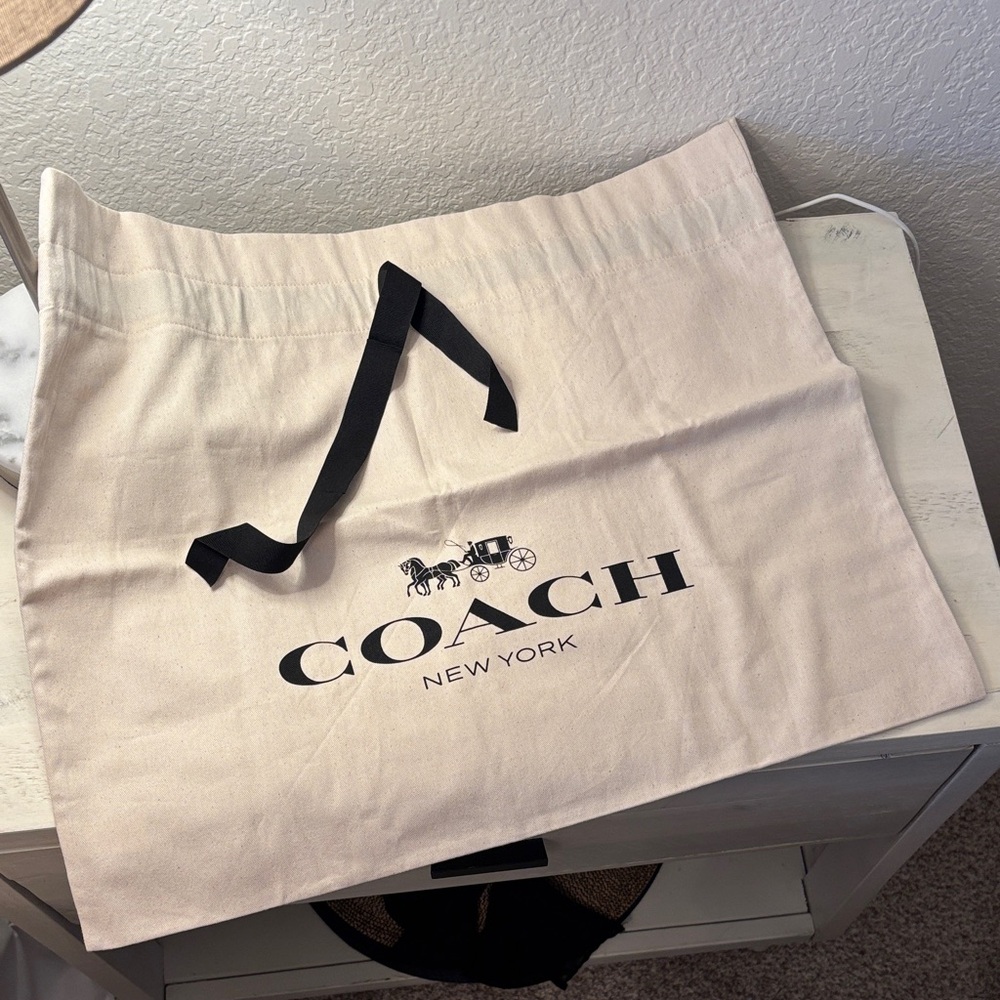 Coach New Dust Bag for Handbag Travel Storage Etc Beige Black